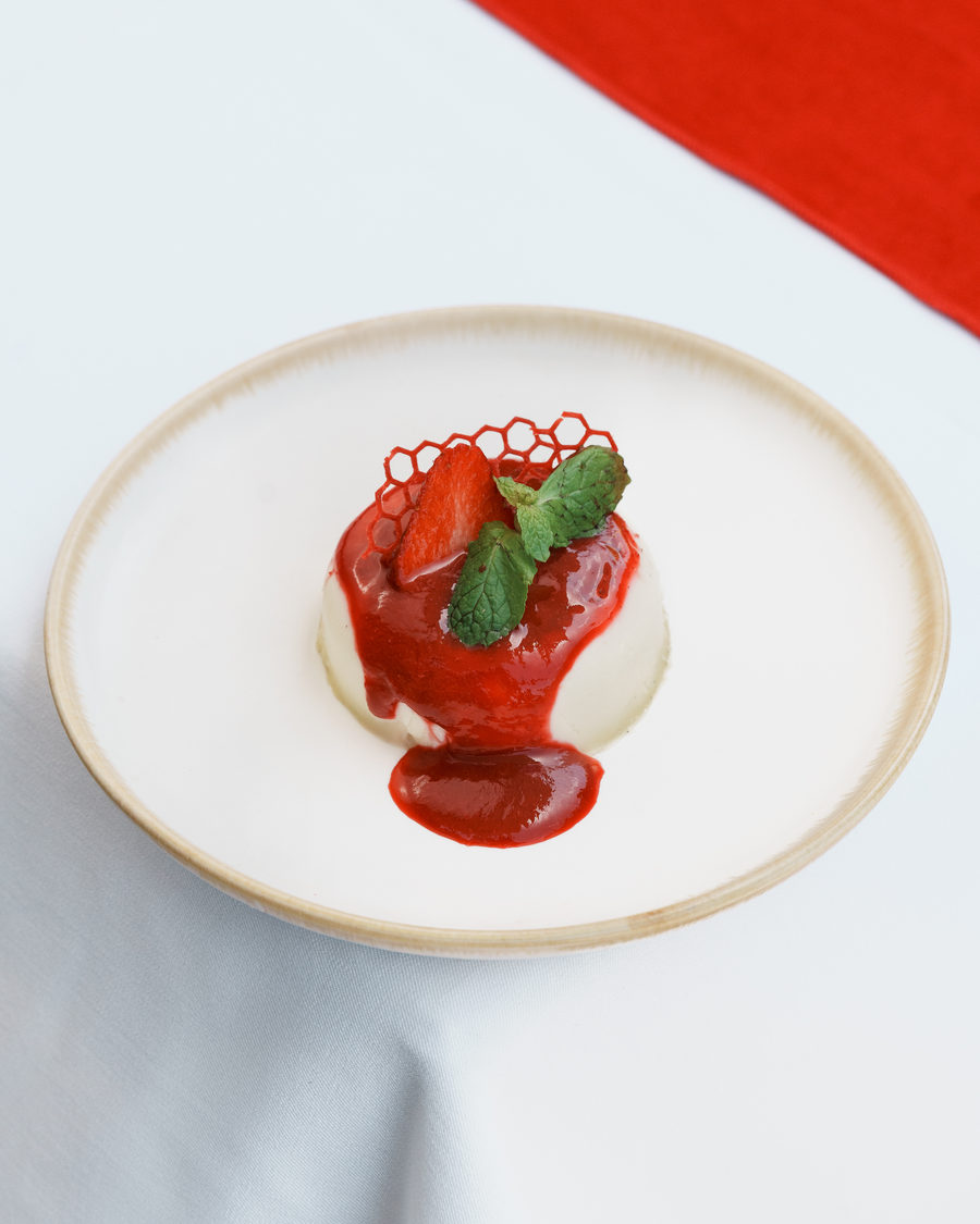 Panna cotta coulis aux fruits