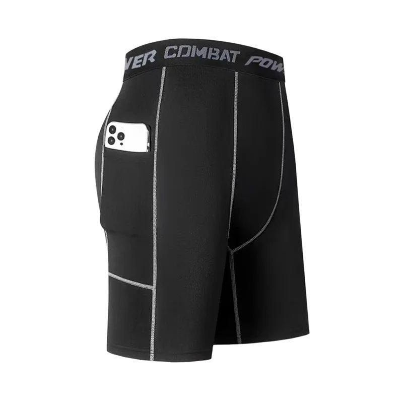 Thumbnail: Men Sports Training Tight Shorts Five Trousers Camouflage Printed Trousers Fitne