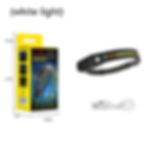 Thumbnail: USB Rechargeable LED Sensor Headlamp Built-in Battery Head Flashlight Headlight 