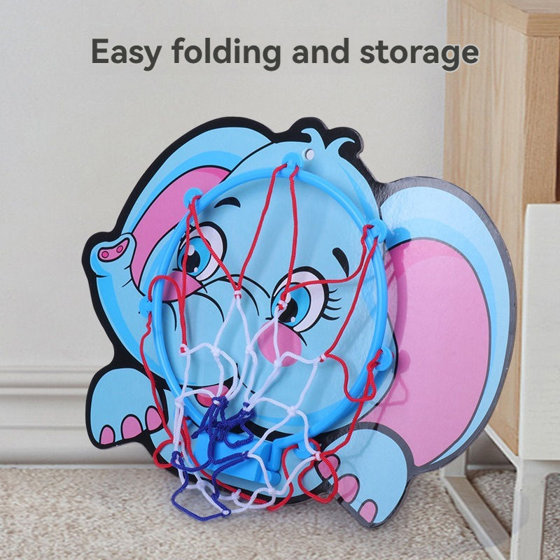 Thumbnail: 1pc Children's Basketball Stand Sports Toys Basketball Hoop Kit Cartoon Creative