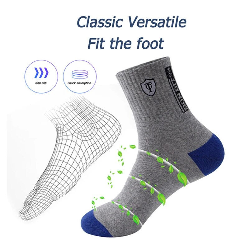 Thumbnail: 1 or 5 PairsMen's Sports Socks Summer Casual Sweat Absorbent Comfortable Thin Br