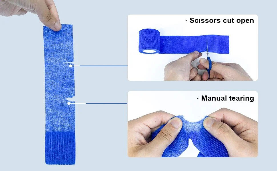 Thumbnail: 1roll 2.5/5/7.5/10cm*4.8m Non Woven Elastic Self Adhesive Bandage Cohesive Banda