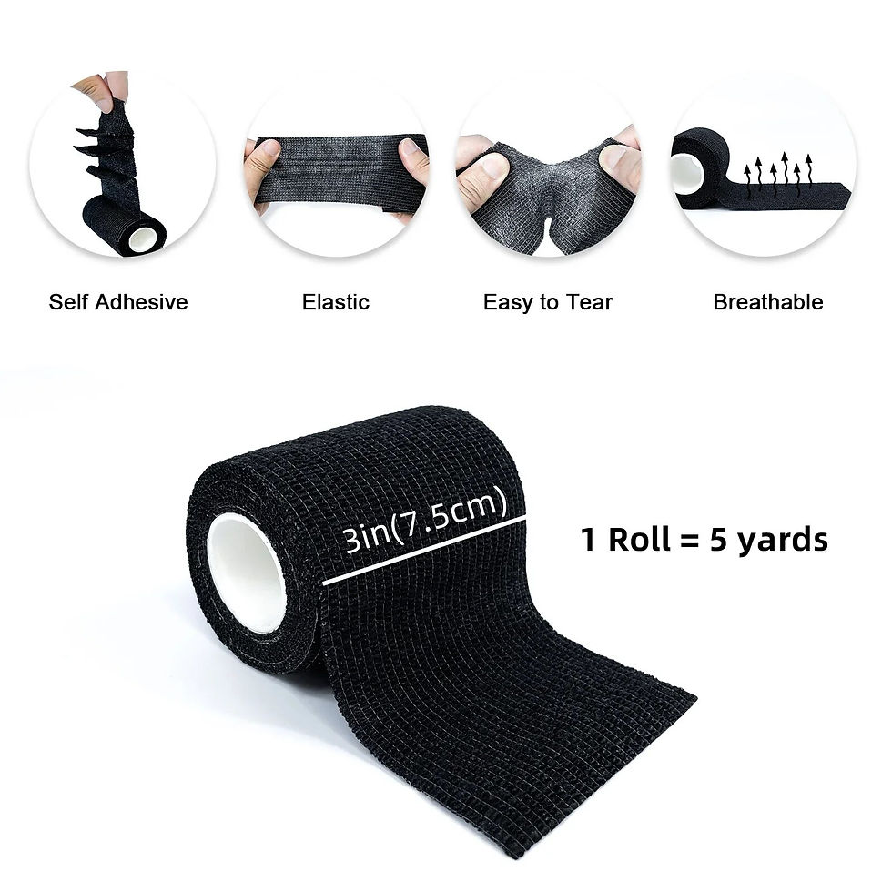 Thumbnail: 1roll 2.5/5/7.5/10cm*4.8m Non Woven Elastic Self Adhesive Bandage Cohesive Banda