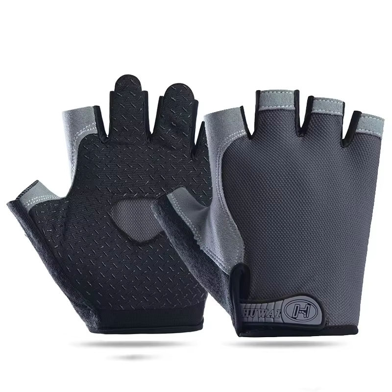 Thumbnail: Outdoor Half Finger  Cycling Anti Slip Anti Sweat Men Women Half Finger Gloves B