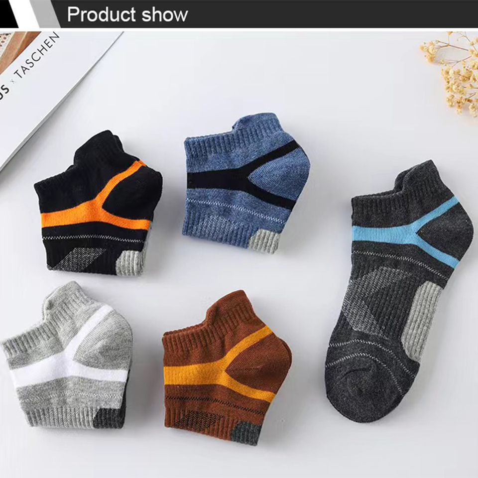 Thumbnail: 3/5Pairs High Quality Socks Men Outdoor Casual Athletic Socks Short Breathable B