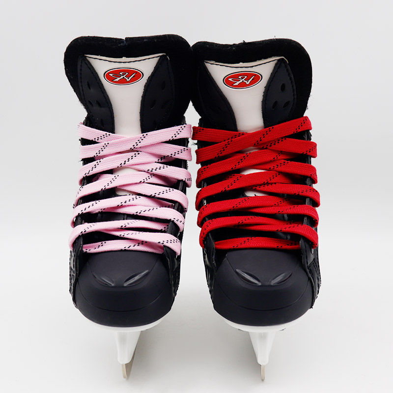 Thumbnail: 1cm Waxed Ice Hockey Shoelaces Skate Laces Dual Layer Braid 23-70 Inch for Sport