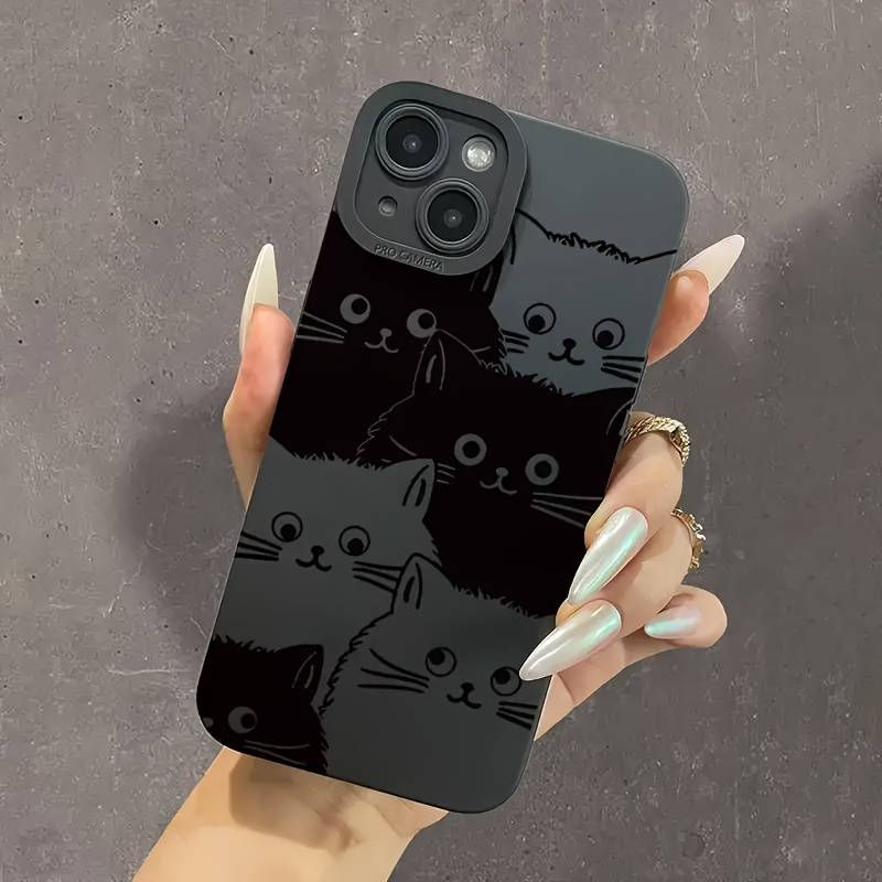 Thumbnail: Black Cat Case For Samsung Galaxy S25 Ultra Samsung A16 A55 A54 S22 S23 Plus A52