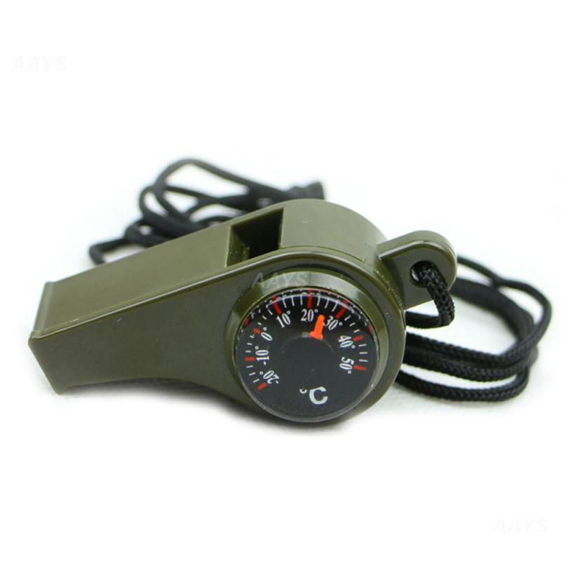 Thumbnail: 3in1  Survival Whistle Mutifunction Lightweight Whistle Thermometer Compass  For