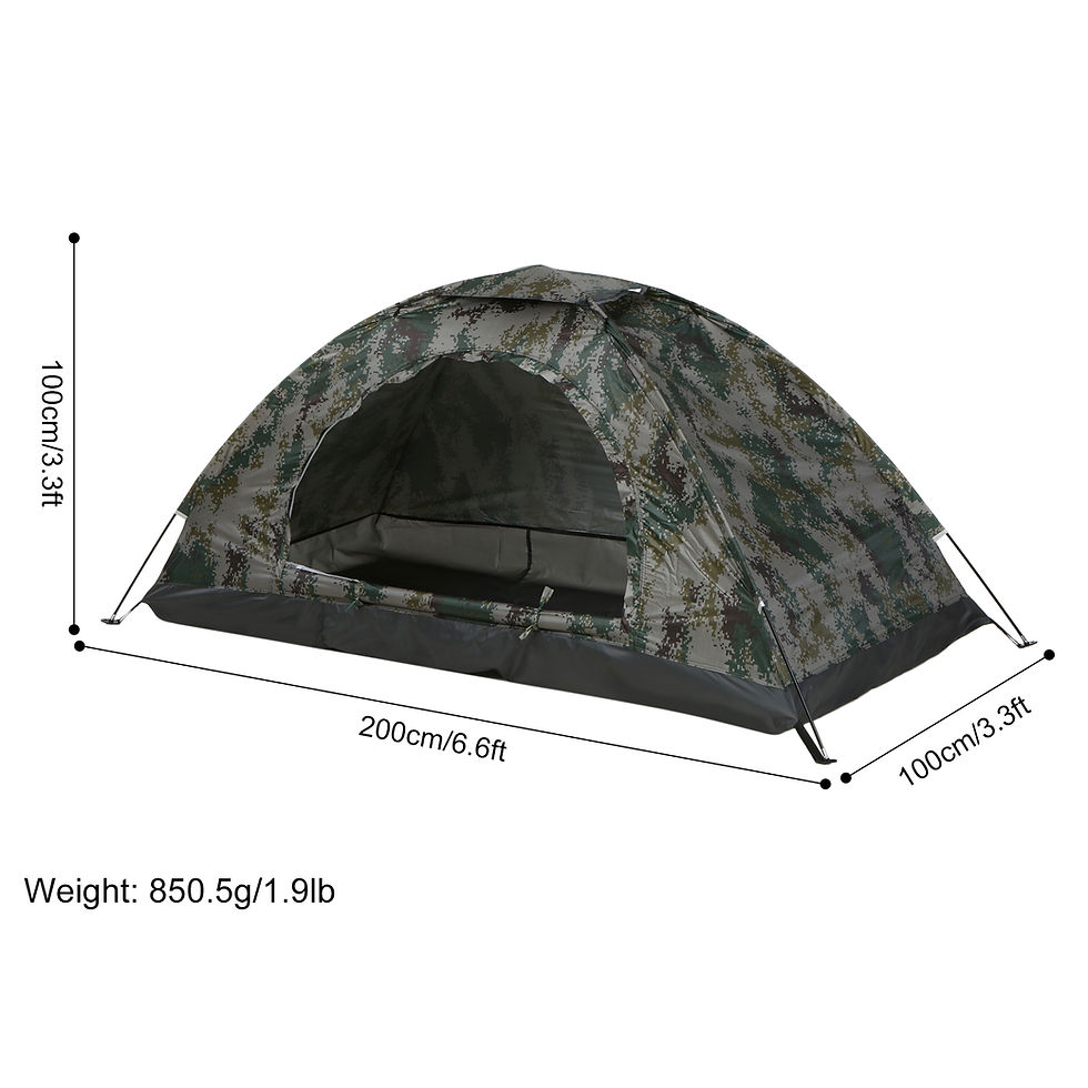 Thumbnail: Tomshoo 1/2 Person Ultralight Camping Tent Single Layer Portable Hiking Tent Ant