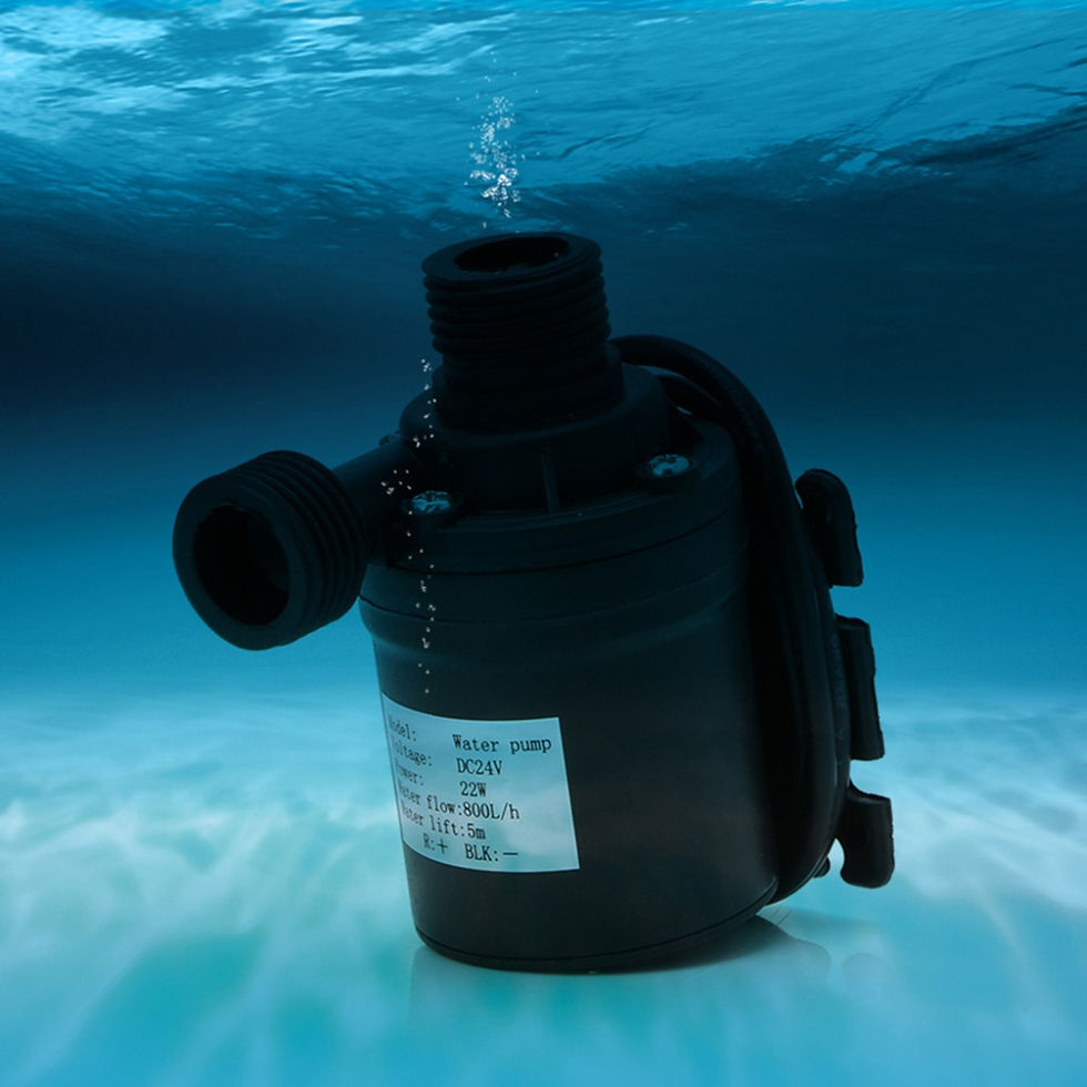 Thumbnail: 800L/H 5m DC 12V 24V Solar Brushless Motor Water Circulation Water Pump Submersi
