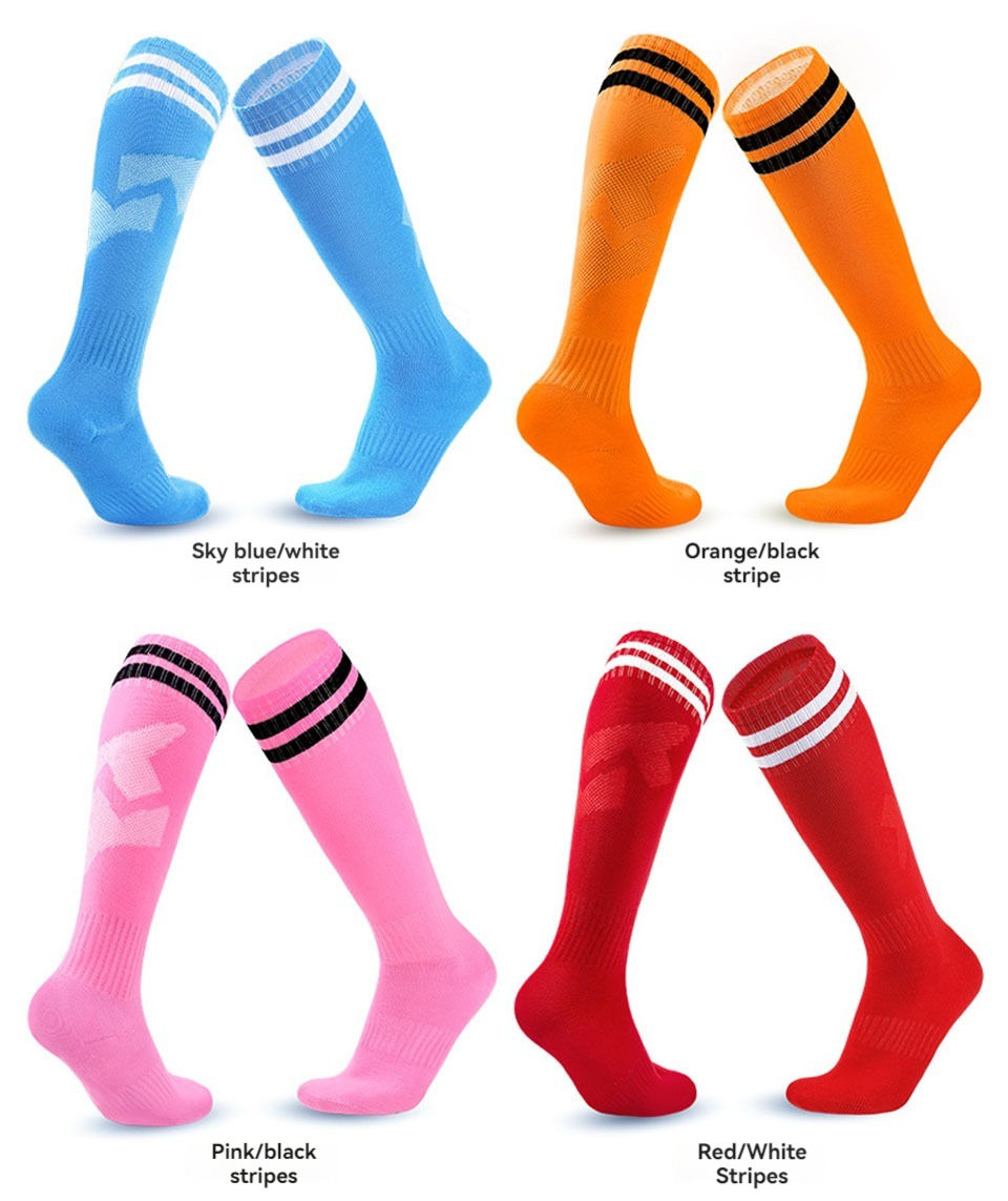 Thumbnail: Loogdeel Soccer Socks Stretchy Compression Knee High Tube Socks Men Women Teens 