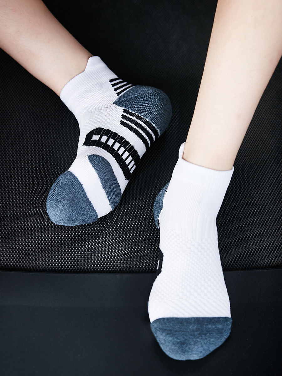 Thumbnail: 3Pair Professional Fitness Sports Socks Towel Bottom Non-Slip Running Socks Men 