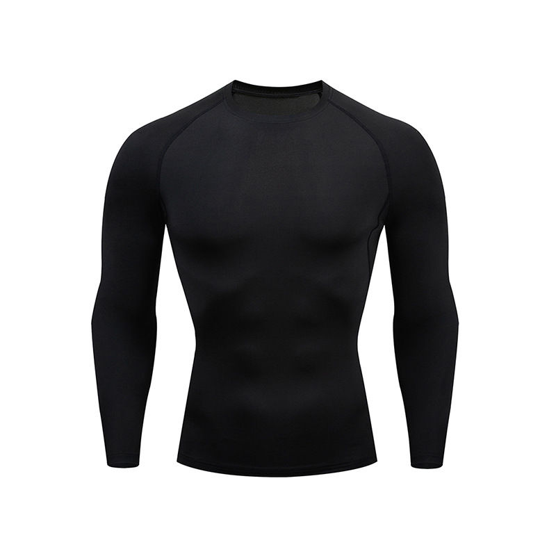 Thumbnail: Fitness Clothing Men's Long Sleeve Running Basketball Training Basecoat T-shirt 