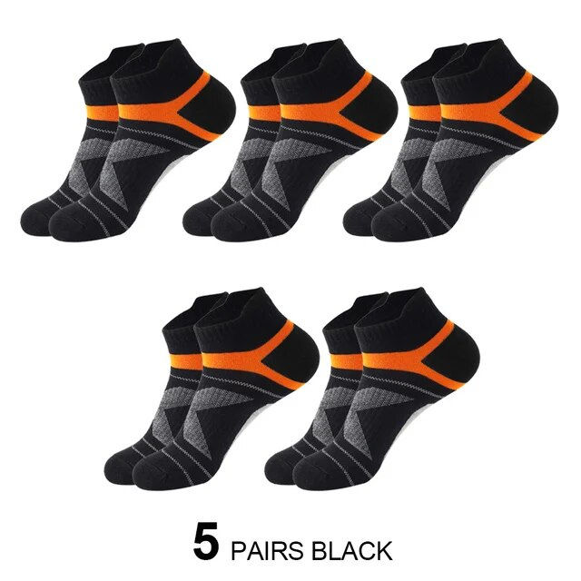 Thumbnail: 3/5Pairs High Quality Socks Men Outdoor Casual Athletic Socks Short Breathable B