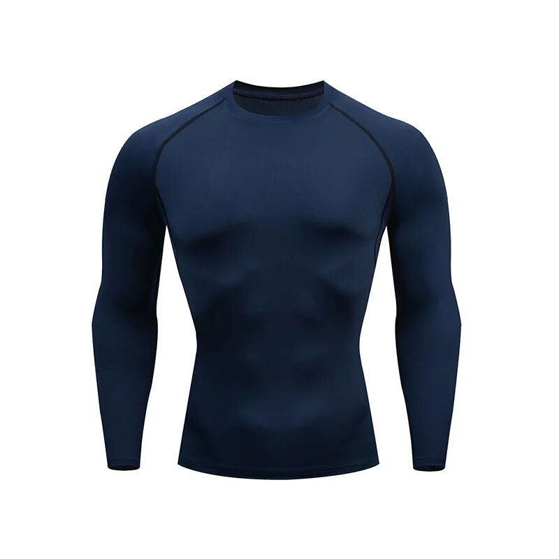 Thumbnail: Fitness Clothing Men's Long Sleeve Running Basketball Training Basecoat T-shirt 