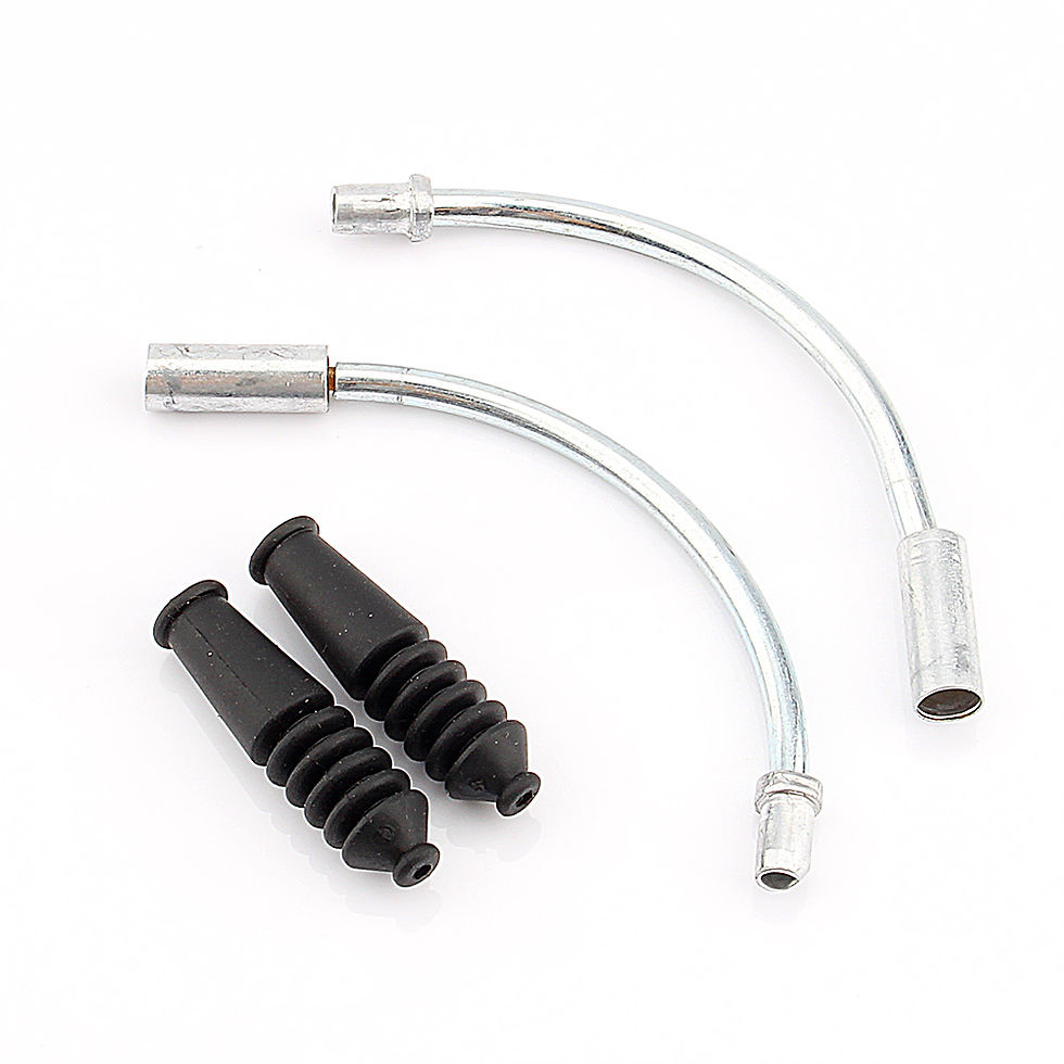 Thumbnail: 2pcs Bike V Brake Noodle And Boot Kit Mountain Bike Outdoor Noodles Cable Guide 