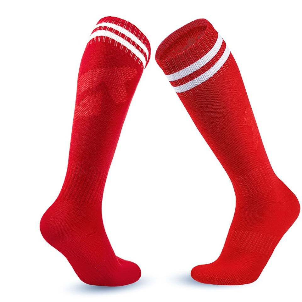 Thumbnail: Loogdeel Soccer Socks Stretchy Compression Knee High Tube Socks Men Women Teens 