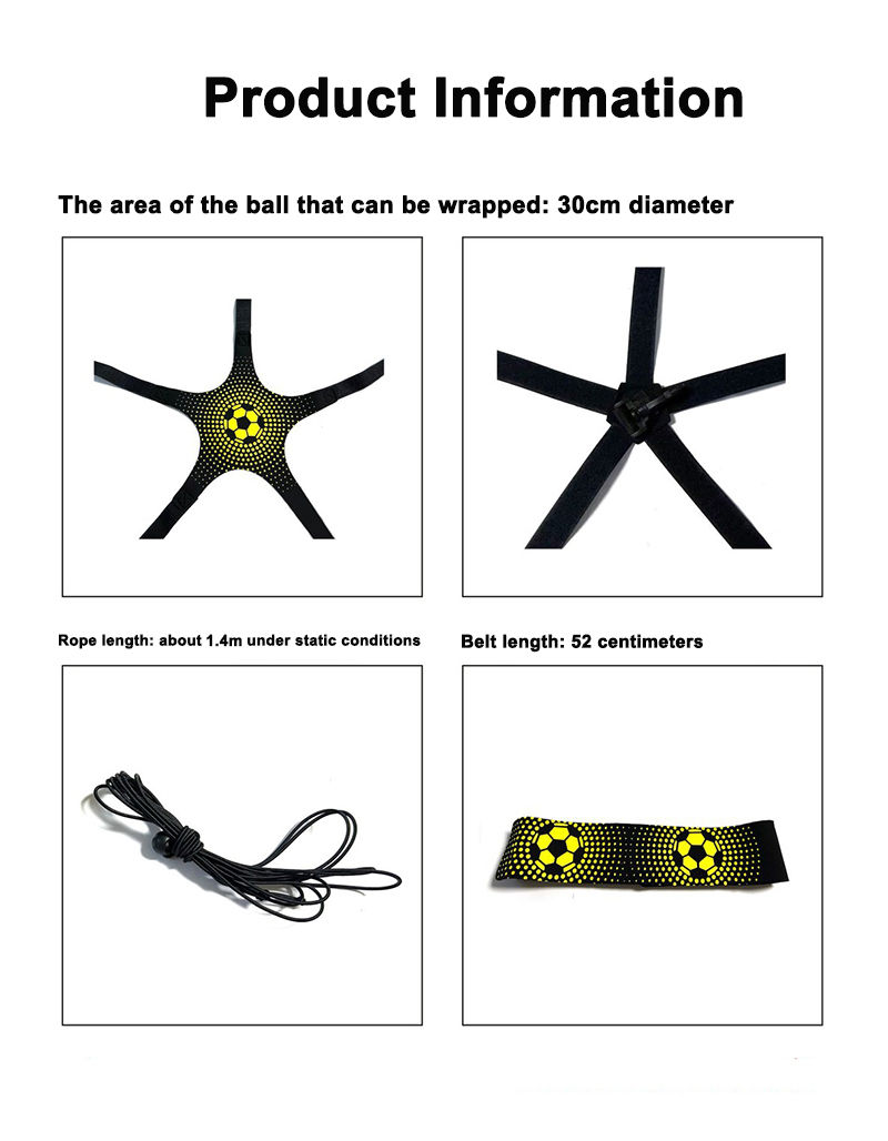Thumbnail: Football Kick Throw Solo Practice Adjustable Waist Belt Soccer Ball Control Trai