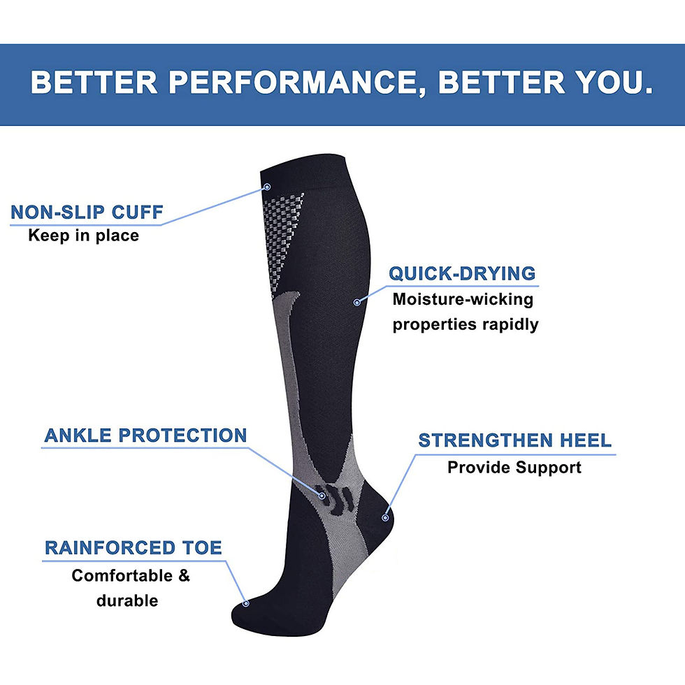 Thumbnail: Compression Socks Travelers Socks Football Soccer Thigh Long Tube Unisex Outdoor