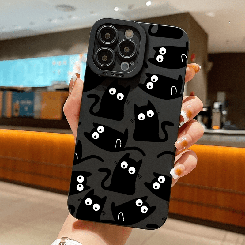 Thumbnail: Black Cat Case For Samsung Galaxy S25 Ultra Samsung A16 A55 A54 S22 S23 Plus A52