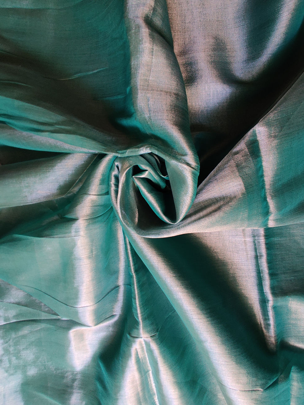Thumbnail: Metallic Sea Green Tissue with Contrast Blouse