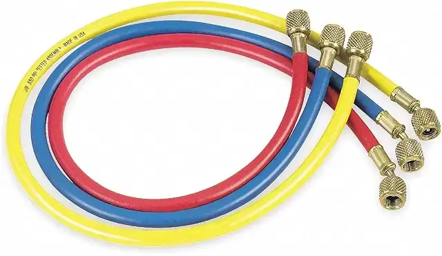 JB Industries Red, Blue, and Yellow Charging Hose Set