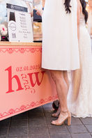 Mobile espresso cart with custom wrap for wedding in Portland