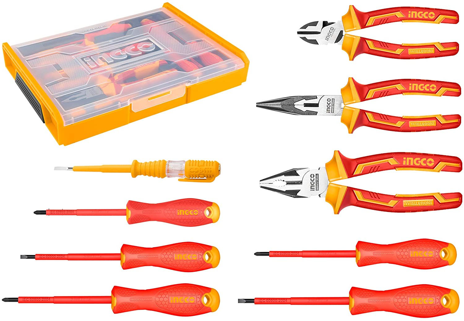 Ingco 9 Pcs Insulated hand tools set
