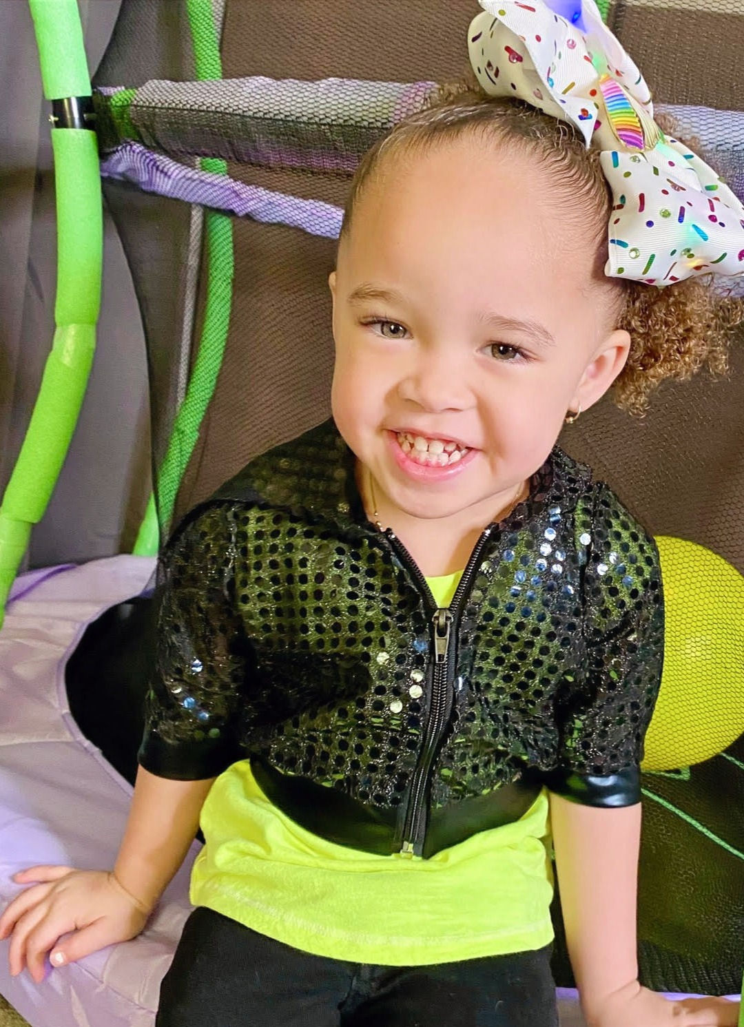 Hooded sequin jacket