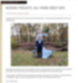 A screenshot of the author's page where he posting about writing the wedding reading for his friends' wedding.