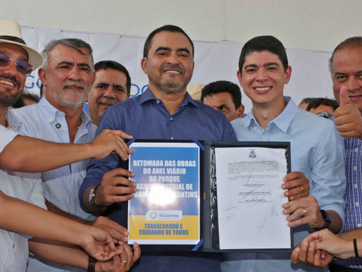 Com investimento de R$ 14 milhões, governador Wanderlei Barbosa assina retomada das obras do Anel Viário de Paraíso com entrega prevista para este ano