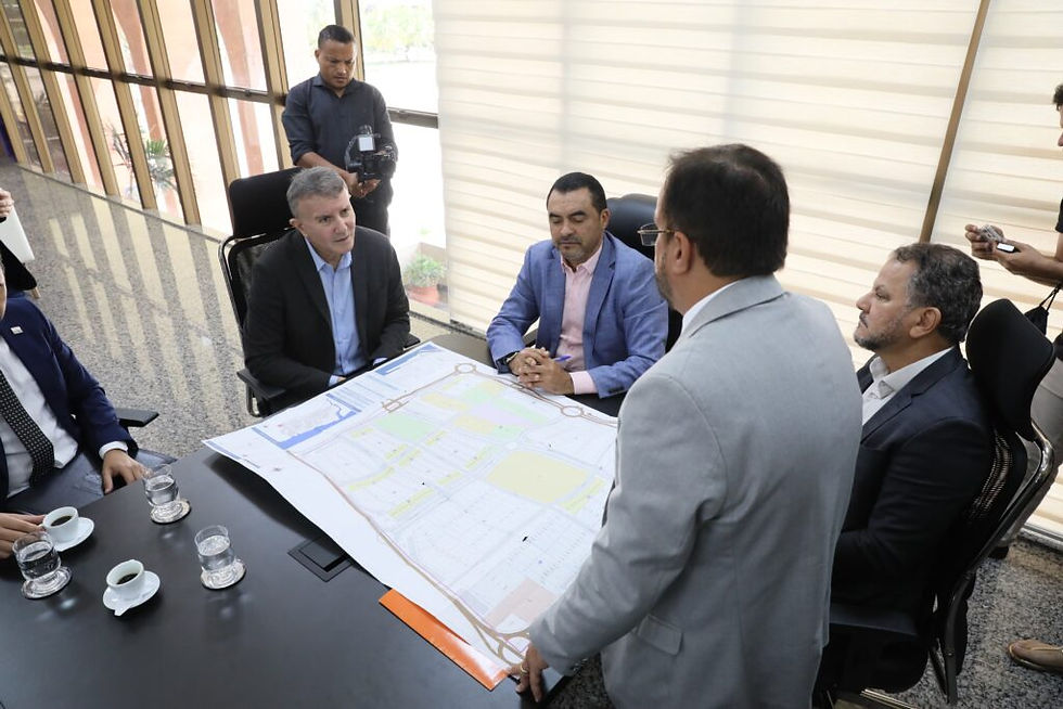 Eduardo Siqueira Campos, Wanderlei Barbosa e secretários municipais e estaduais se reuniram nesta terça-feira, 29 – Foto: Edu Fortes