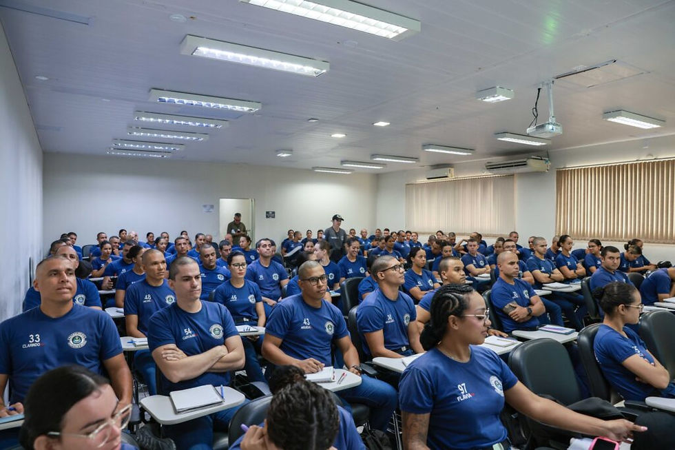 Primeira aula abordou sobre os Aspectos Legais do Uso de Arma de Fogo e Legislação Aplicada. Foto: Francisco Barros