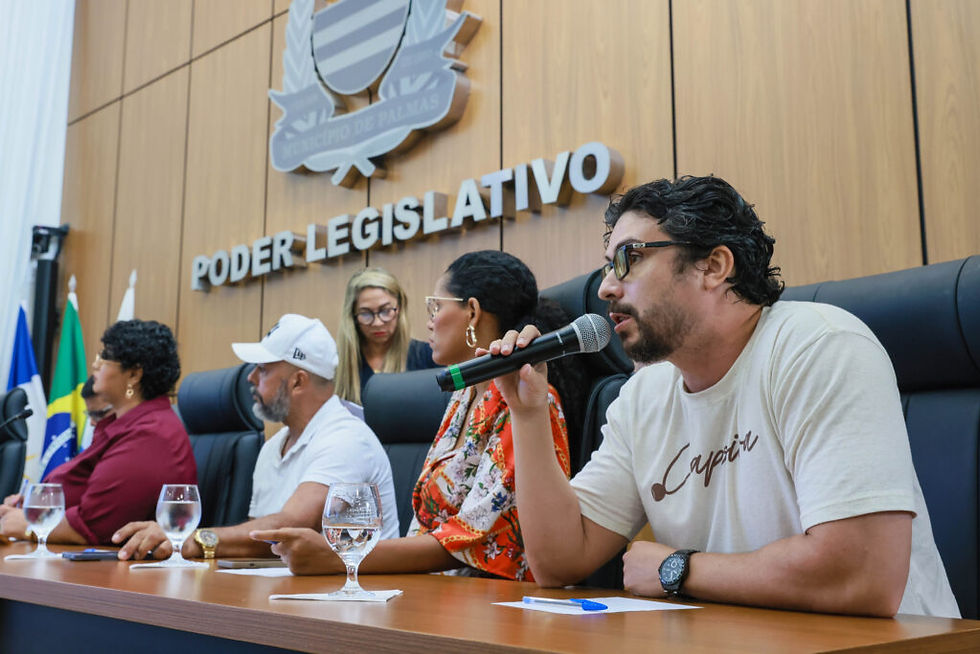 Mestre Cego iniciou a audiência apresentando os resultados de sua pesquisa acadêmica cujo objeto foi a Capoeira no Tocantins - Foto: Júnior Suzuki