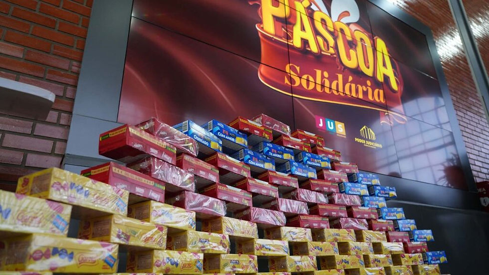 Chocolates foram doados pelo TJTO por meio de uma ação solidária com os servidores da instituição – Foto: Rondinelli Ribeiro