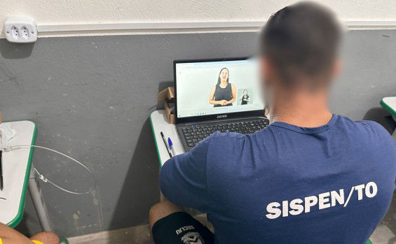 Laboratório também oferta curso de informática básica, digitação e programação para custodiados - Seciju/Governo do Tocantins