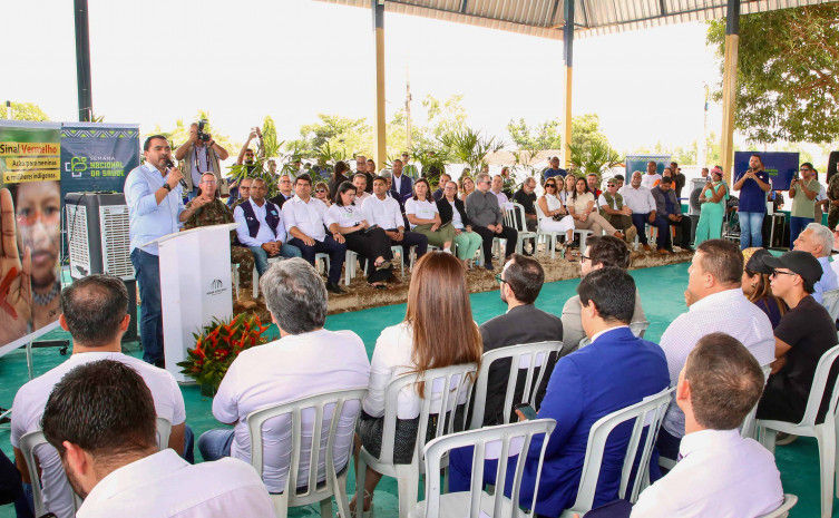 Governador Wanderlei Barbosa e ministro Dias Toffoli abrem Semana Nacional de Saúde em Formoso do Araguaia com serviços para comunidades indígenas - Foto: Márcio Vieira/Governo do Tocantins