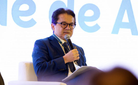 Presidente da Aesbe e da Cagece, Neuri Freitas, ressaltou a evolução do Fórum Internacional que está em sua 3ª edição e as contribuições dos debates para o saneamento em todo o país - Pedro Torres/Governo do Tocantins