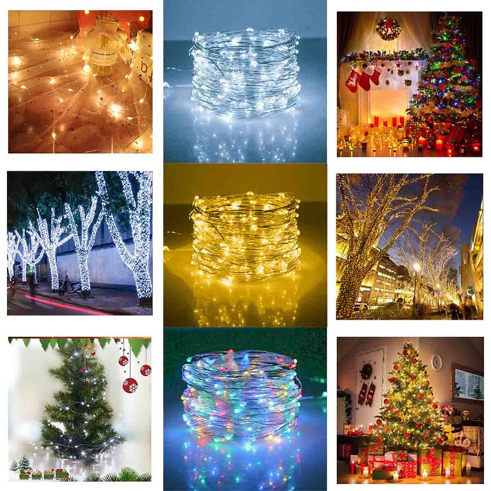 Thumbnail: 100 LED Solar Power String Fairy Lights Garden Outdoor Party Christmas Lamp