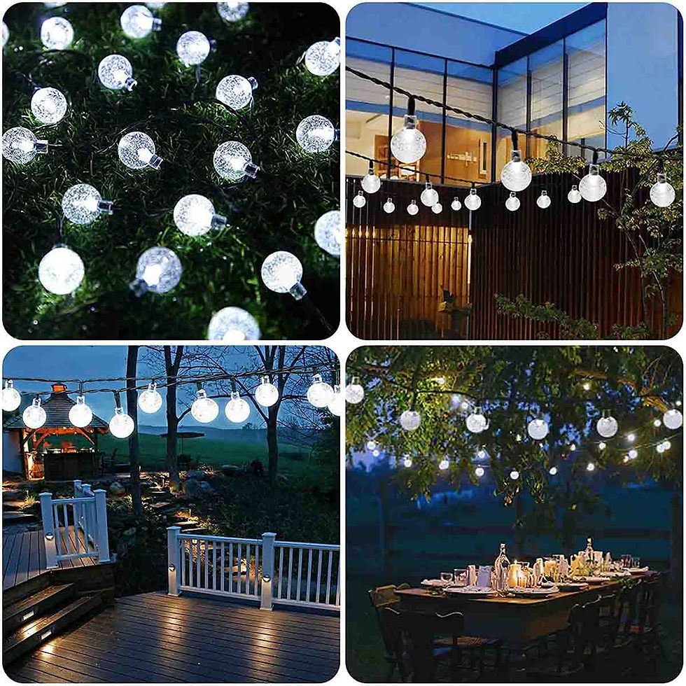 Thumbnail: 23Ft 50 LED Outdoor Solar Powered String Lights for Patio Yard Porch Party Decor