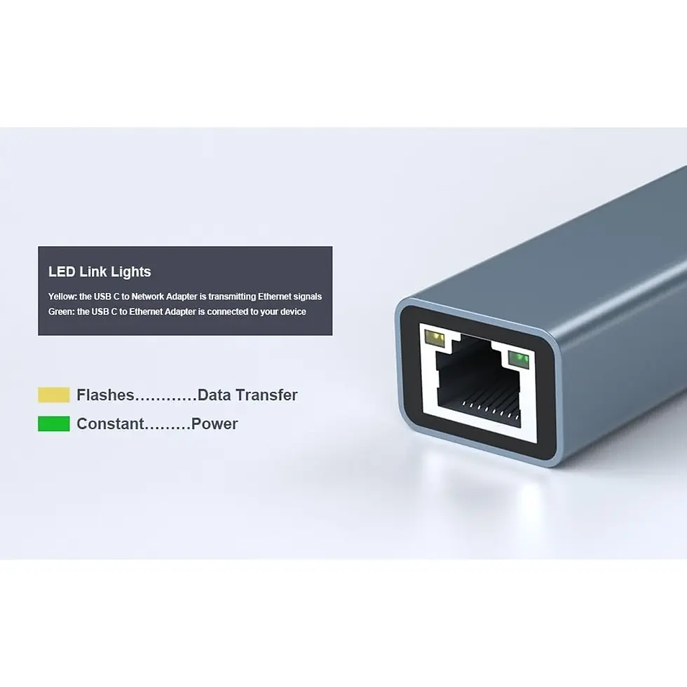 Thumbnail: USB-C 3.1 Gigabit Ethernet LAN RJ45 1000Mbps Network Adapter for PC Mac Android