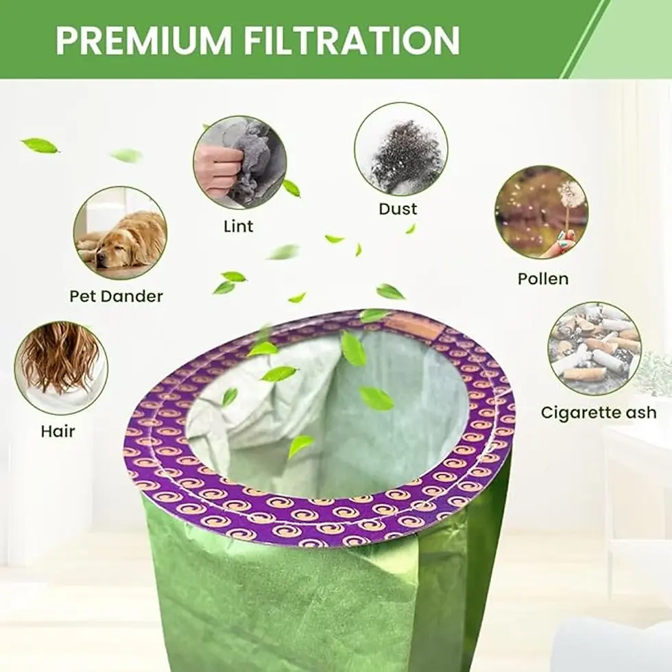 Thumbnail: 3-24 Pack 100331 Backpack Vacuum Bags Compatible with ProTeam 10 QT Backpack
