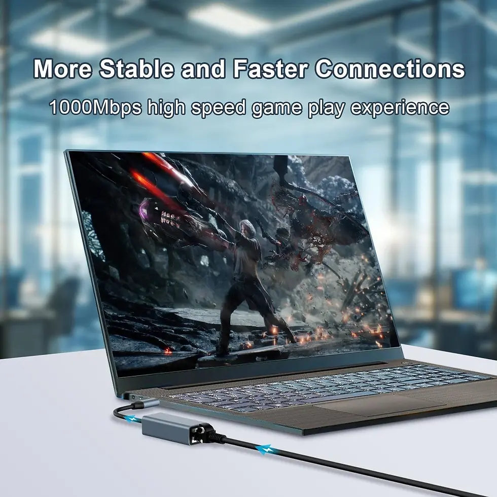 Thumbnail: USB-C 3.1 Gigabit Ethernet LAN RJ45 1000Mbps Network Adapter for PC Mac Android