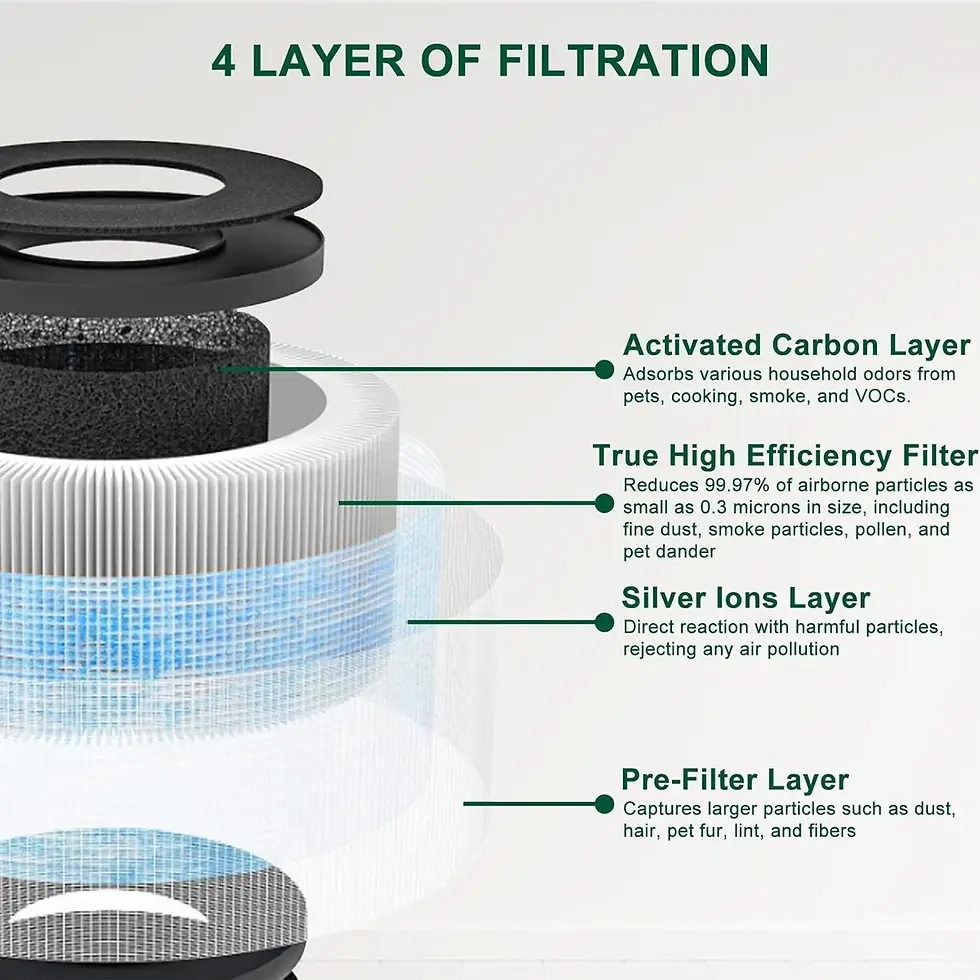 Thumbnail: MK01 DH-JH01 HEPA Replacement Filters Compatible with AROEVE MK01 MK06 MG01JH