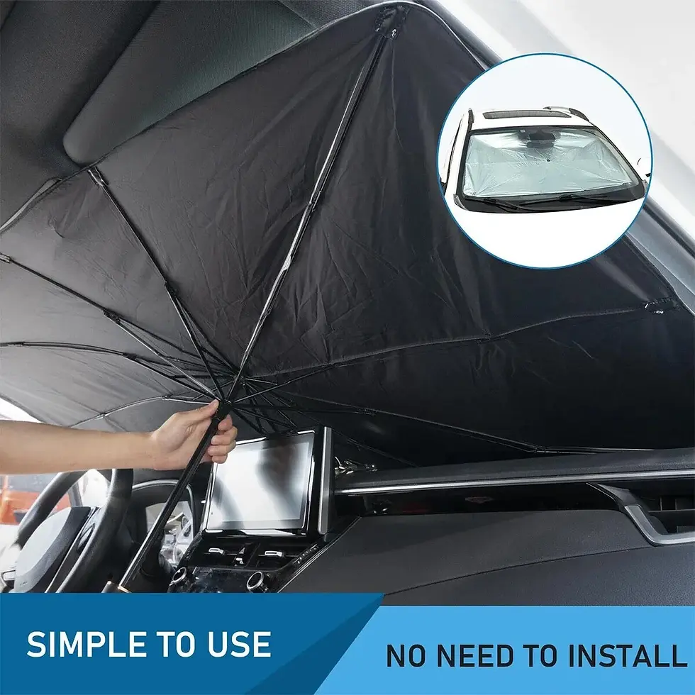 Thumbnail: Foldable Car Windshield Sun Shade Umbrella Front Window Visor Cover UV Protector