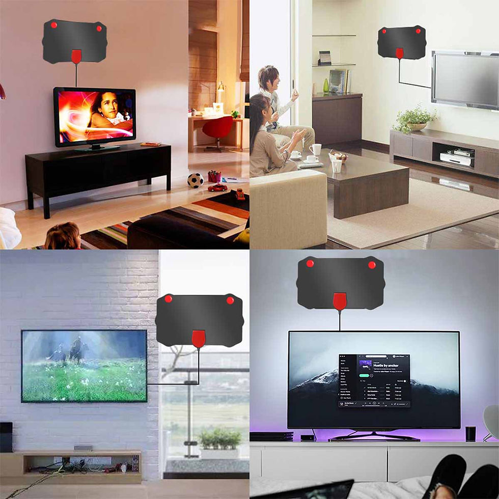 Thumbnail: 5600 Miles Digital TV Antenna Indoor HDTV Amplified Signal Booster 4K HD 1080P