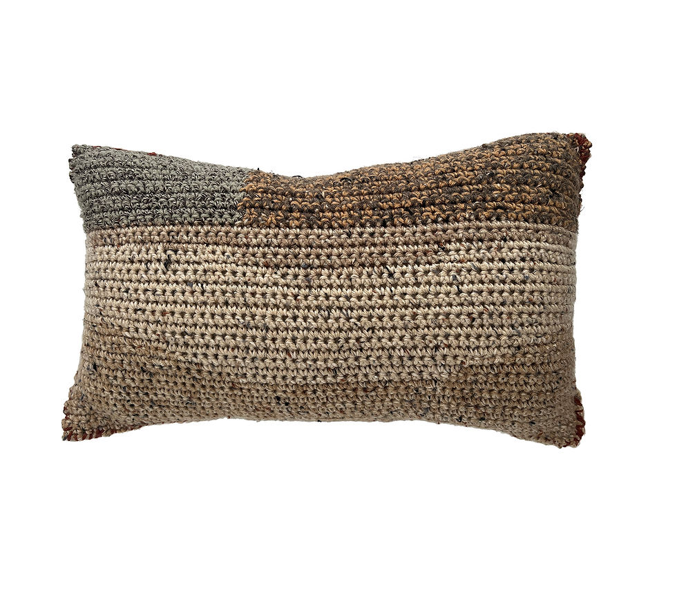 Thumbnail: Reverse side of Map to Lincoln Green pillow by Robyn O'Neil