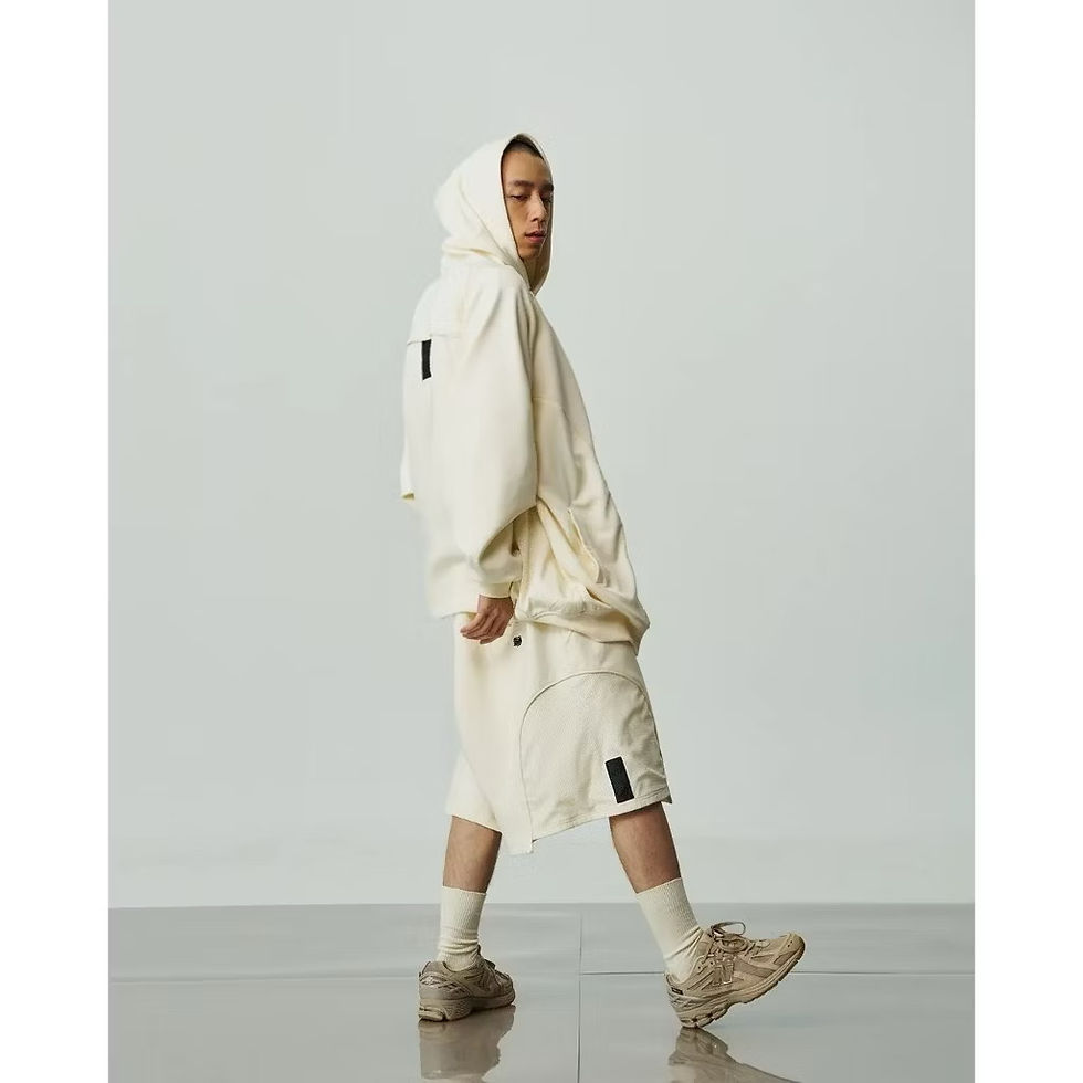 縮圖：Hermit "Yin-Yang" Patchwork Shorts【Off-White】