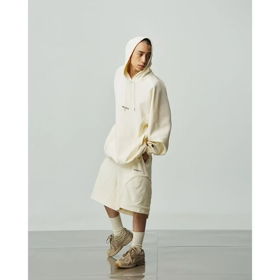 縮圖：Hermit "Yin-Yang" Patchwork Shorts【Off-White】