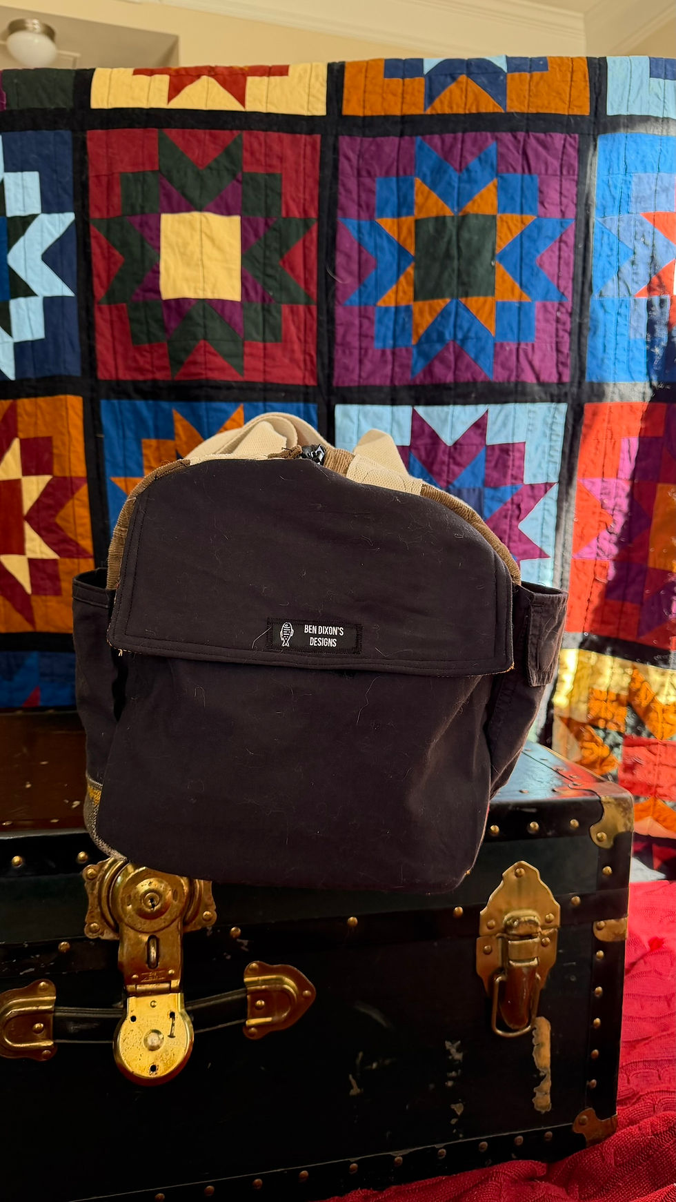 Thumbnail: Tan Corduroy Duffle Bag